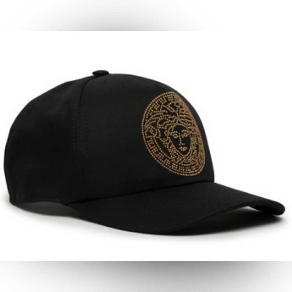 SOLD ***Versace Black Unisex Medusa Gold Logo (Authentic) Baseball Hat (NWT) - Picture 2 of 3